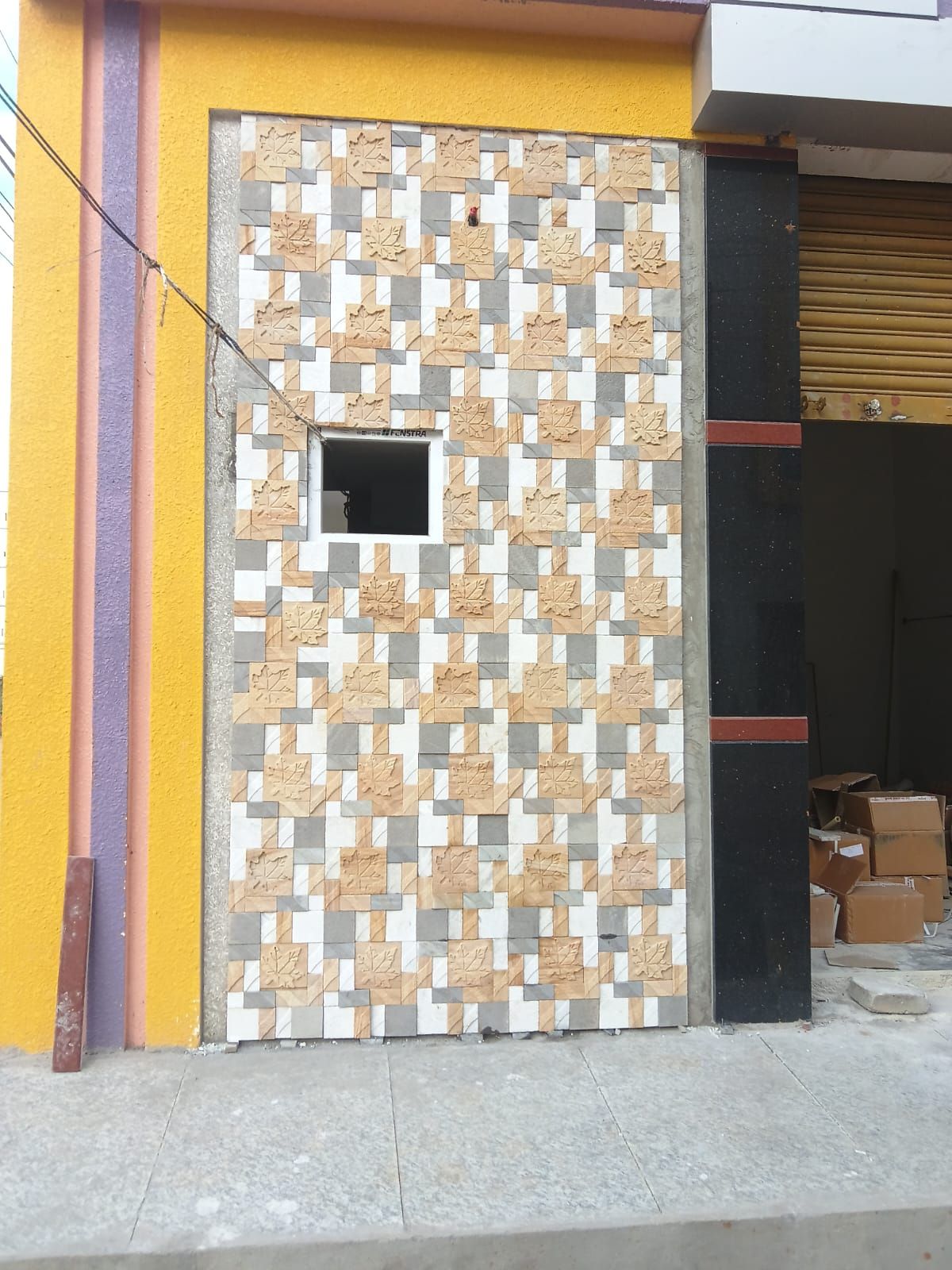 Stone facade storefront